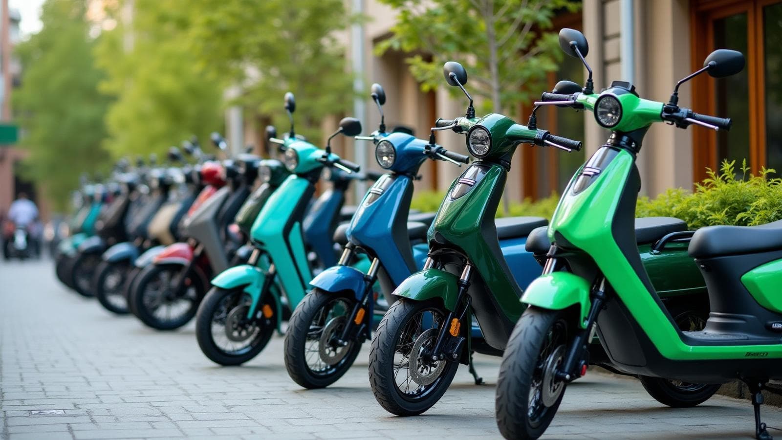 Modern bike rental station